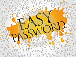 Easy Password word cloud