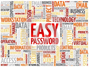 Easy Password word cloud