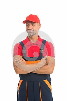 Easy and quick. Handyman service. Man helpful laborer. Repair and renovation. Guy worker uniform. Builder regular worker