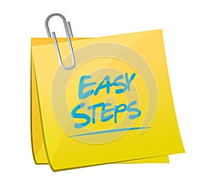 easy steps post it memo illustration design