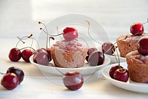 Easy and tasty dessert: cherry muffins