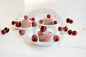 Easy and tasty dessert: cherry muffins