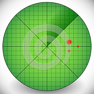 Easy to Edit Radar Screen Template - Radar With Targets.