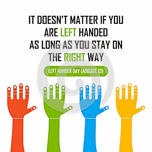 Colorful left hand illustration banner design. photo