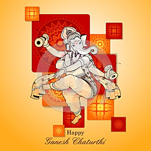 Lord Ganpati on Ganesh Chaturthi background photo