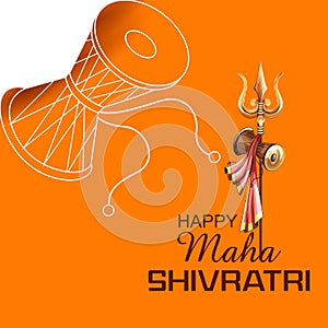 Lord Shiva for Shivratri, traditional festival of India with text in Hindi meaning Mahadev