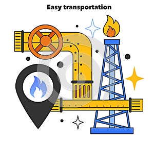 Easy transportation as a benefit to using natural gas. Natural resource