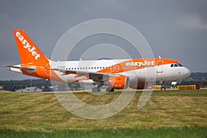 Easyjet Airbus A319-111 on the ground before departure