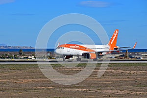 Easyjet Aircraft In New Colour Scheme At Alicante Airport