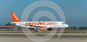 Easyjet A320 on the runway