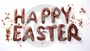 Eat chocolate at Easter. Arte com IA