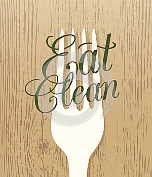 Eat clean healthy concept illustration photo