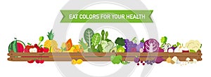 Eat colors for your health,Eat a rainbow of fruits and vegetables