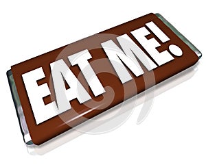 Eat Me Candy Bar Wrapper Offensive Insult Phrase photo