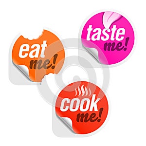 Eat me, taste me and cook me stickers