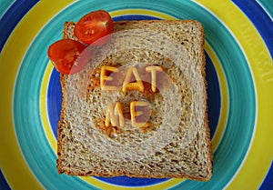 Eat me words on toast