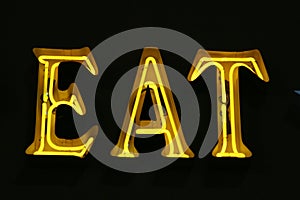 Eat sign neon lights