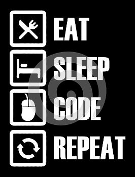 Eat Sleep Code Repeat photo