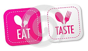 Eat and taste stickers
