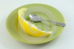 Eaten Golden honeydew slice