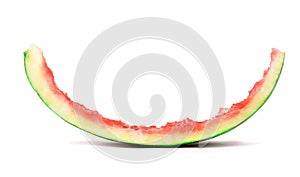 Eaten slice of watermelon