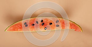 Eaten watermelon slice