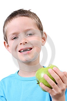 Eating apple