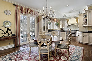 Eating area of luxury kitchen