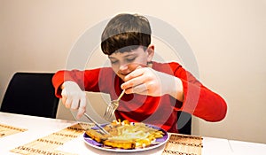 Eating autistic boy health nutrition child food son