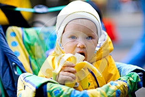 Eating banana photo