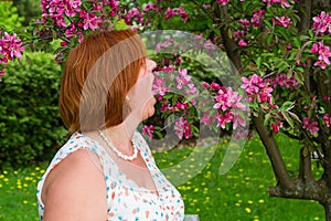 Eating cherry blossoms