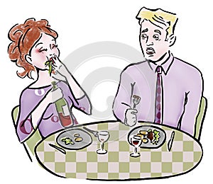 Eating couple