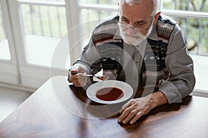 Eating dinner alone