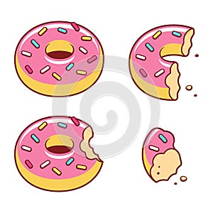 Eating donut illustration