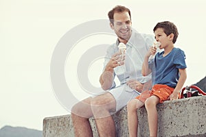 Eating icecream together photo