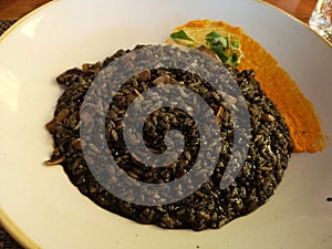 Eating Out in Zadar, Croatia / Black Cuttle Fish Risotto