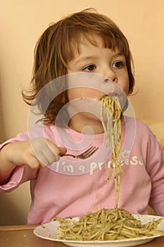 Eating pasta