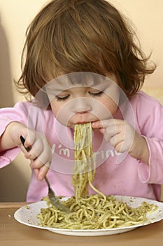 Eating pasta