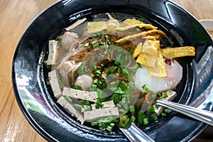 Eating Paste of rice flour