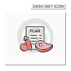 Eating plan color icon