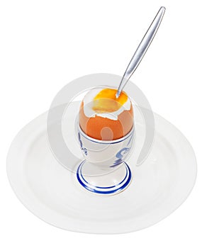 Eating of soft boiled egg