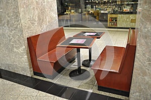 Eating Zone Furniture inside Brookfield Place in Toronto of Ontario Province Canada