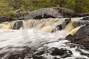 Eau Claire River Waterfall In Autumn