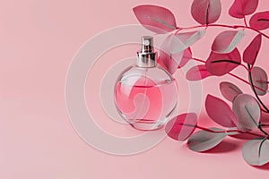 Eau de Parfum scent fills the air, fragrance of atomizer spray mingling with elegant perfume and olfactory luxury photo