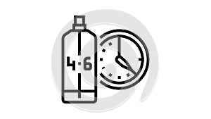 eau de toilette edt cosmetic line icon animation