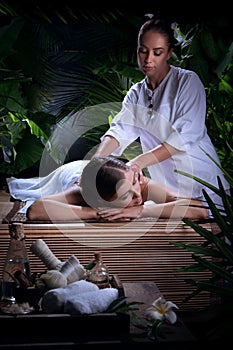 Eautiful woman in spa environment