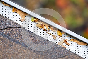 Eaves Trough with Leaf or Gutter Filter photo