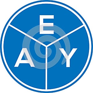EAY letter logo design on white background. EAY creative circle letter logo concept. EAY letter design