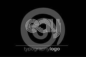 EAY modern geometric typography logo