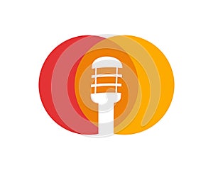 podcast microphone music studio logo icon